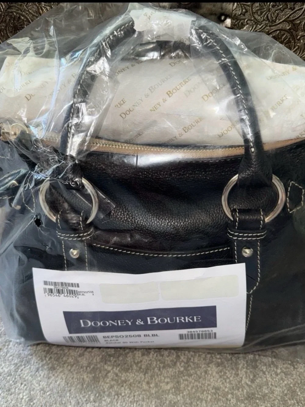 NWT Dooney & Bourke Sorrento Satchel 30 in black